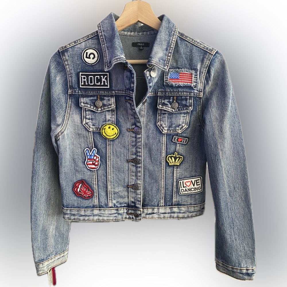 Denim Patched Women’s Jacket